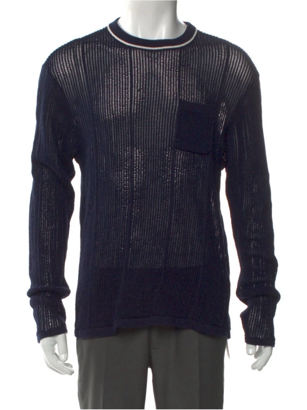 Aime Leon Dore Mesh Tee Eyelet Cotton Sweater NWT